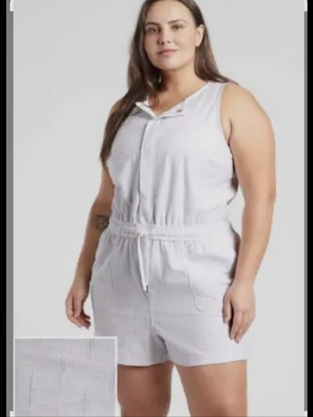 Athleta Farallon  Romper Spliced Magic Veil Grey, NWT- Sz 3X